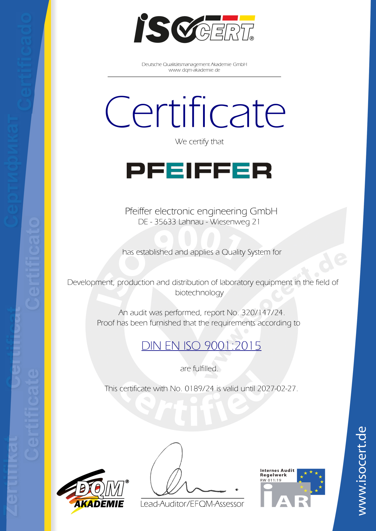 Certificate DIN EN ISO 9001_2015